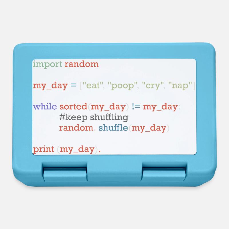 Funny python code about everyday life, baby - Lunchbox - sapphire blue