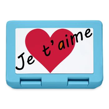 Herz, ich liebe dich - Brotdose - Saphirblau - Vorne