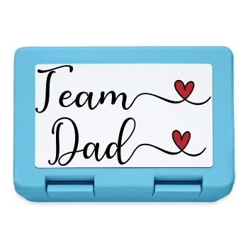 Team Dad Herz Typografie-Design - Brotdose - Saphirblau - Vorne