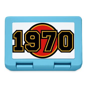 Logo rétro de l’année de naissance de 1970 - Boîte à goûter - bleu saphir - Devant