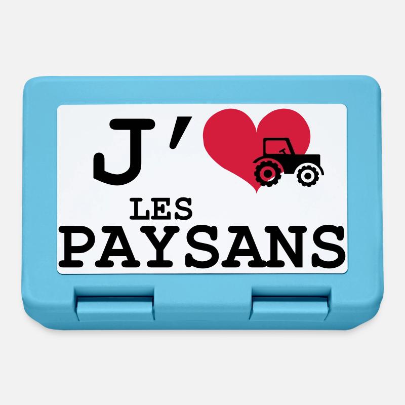 J'aime les Paysans - Boîte à goûter - bleu saphir