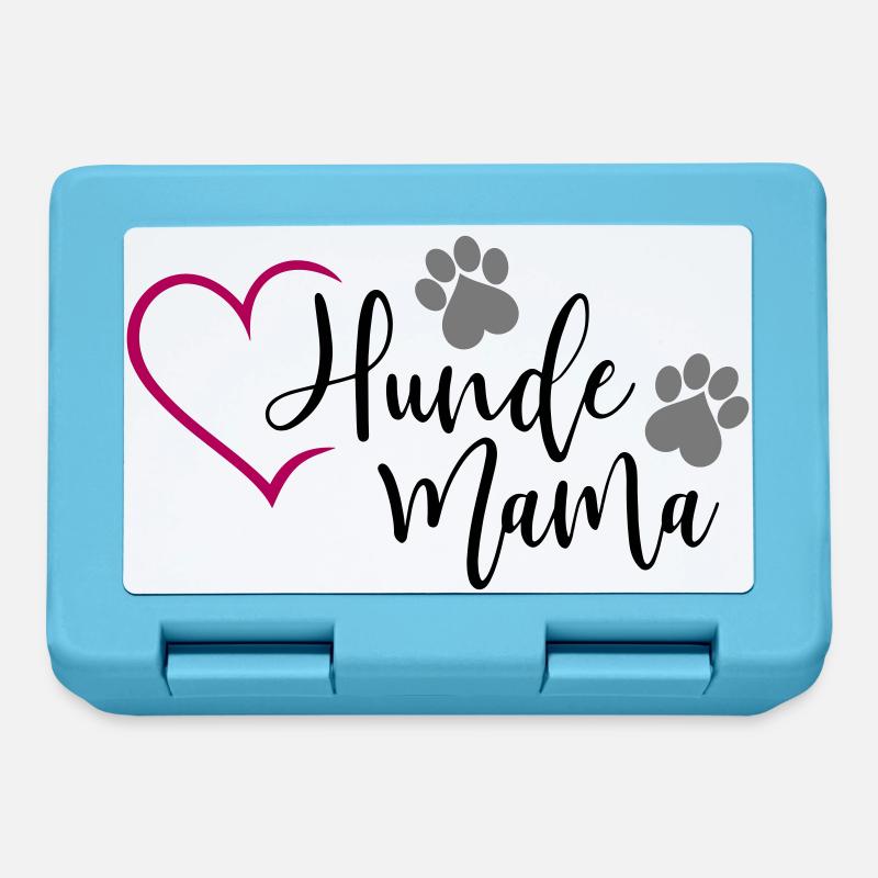 Hund Hunde Mama  - Brotdose - Saphirblau