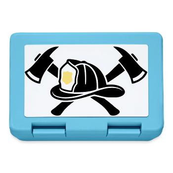 Feuerwehrhelm Aexte Grafik - Brotdose - Saphirblau - Vorne