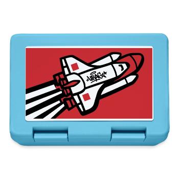 Space Shuttle Graffiti Graphic - Lunchbox - sapphire blue - Front