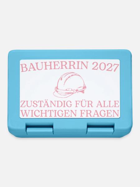 Bauherrin 2027 Zuständig für Fragen Hausbau - Brotdose - Saphirblau