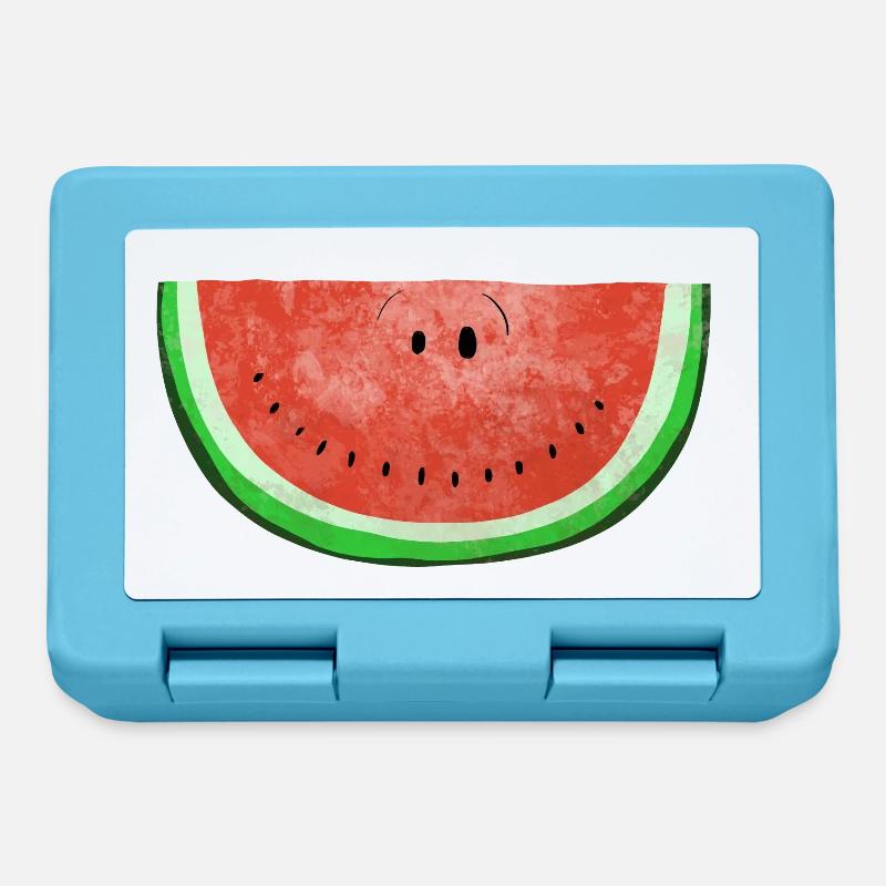 Smiley Wassermelone - Sommer - Früchte - Melone - Brotdose - Saphirblau