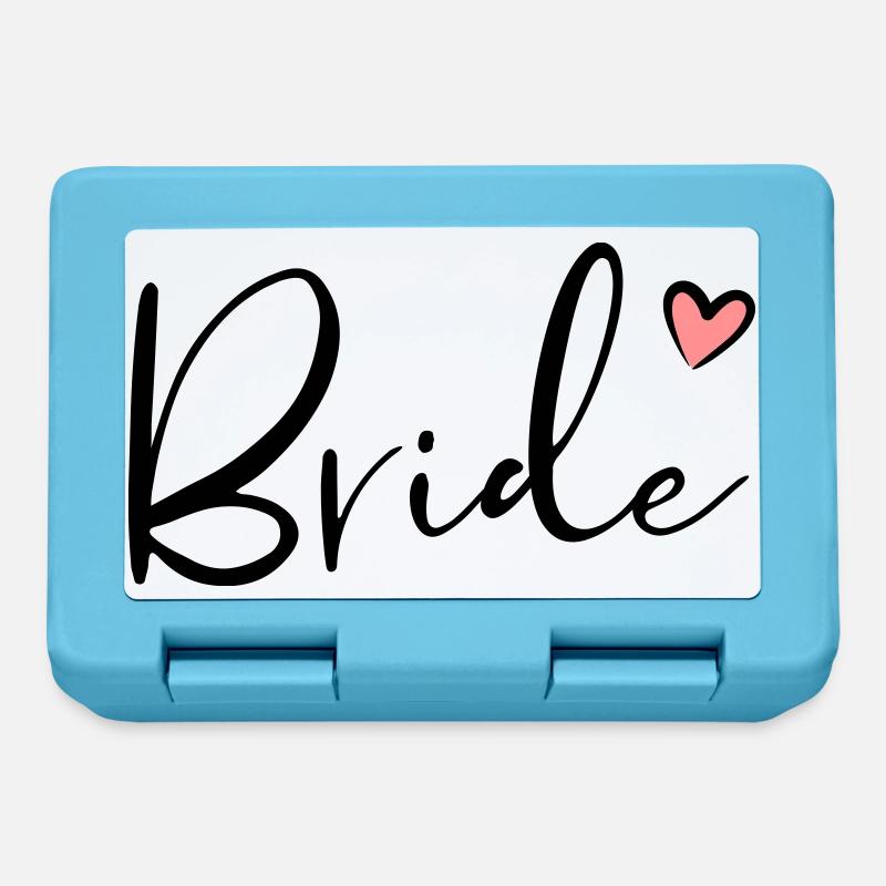 Bride Herz Junggesellinnenabschied Geschenk - Brotdose - Saphirblau