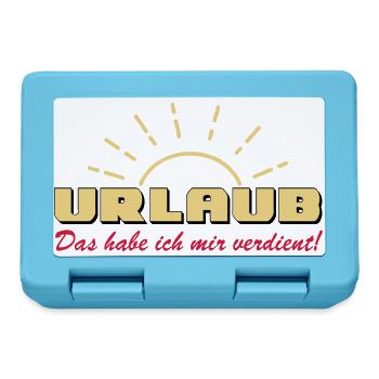 Urlaub, Ferien Spruch Shirt ,das habe ich mir (25) - Brotdose - Saphirblau - Vorne