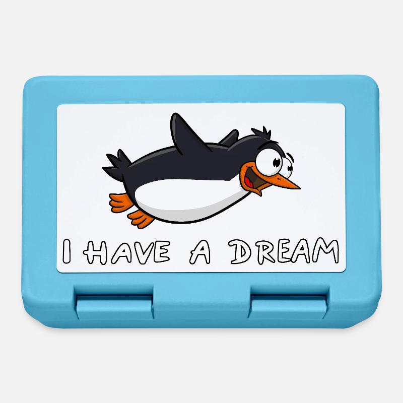 Pinguin - I have a dream - Brotdose - Saphirblau