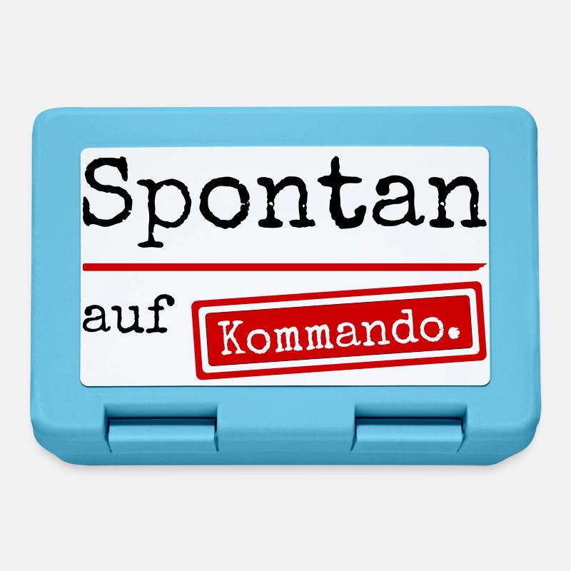 Spontan auf Kommando_weiss - Brotdose - Saphirblau