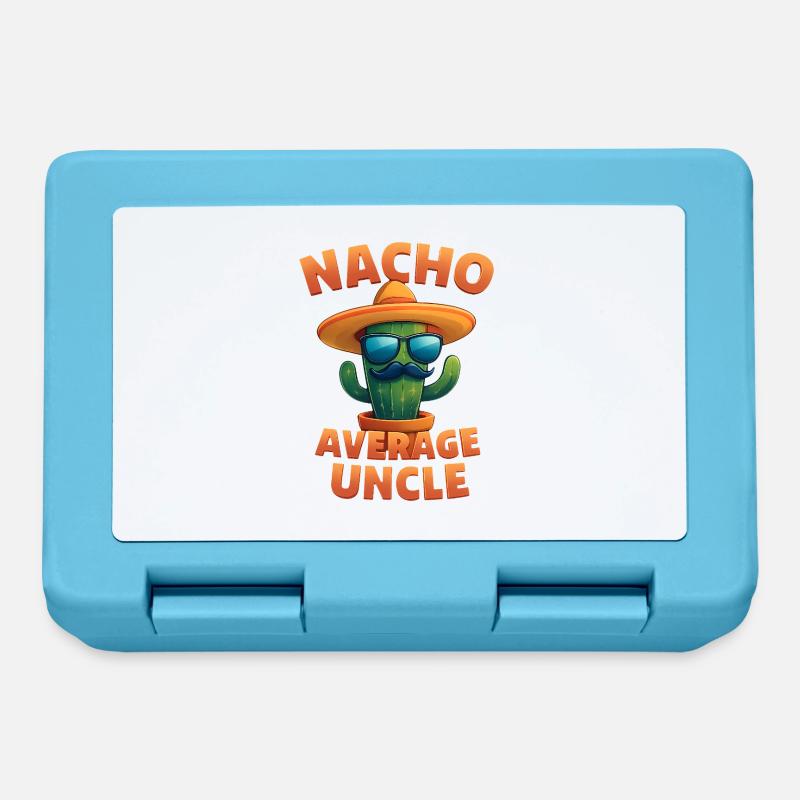 Nacho Average Uncle Cactus Design - Lunchbox - sapphire blue