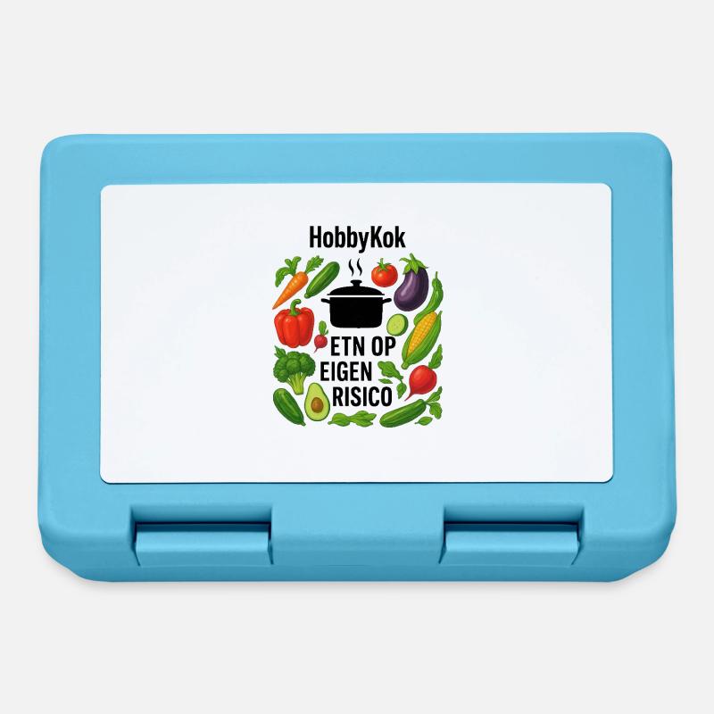 Vegetable Wreath Circle Design - Lunchbox - sapphire blue