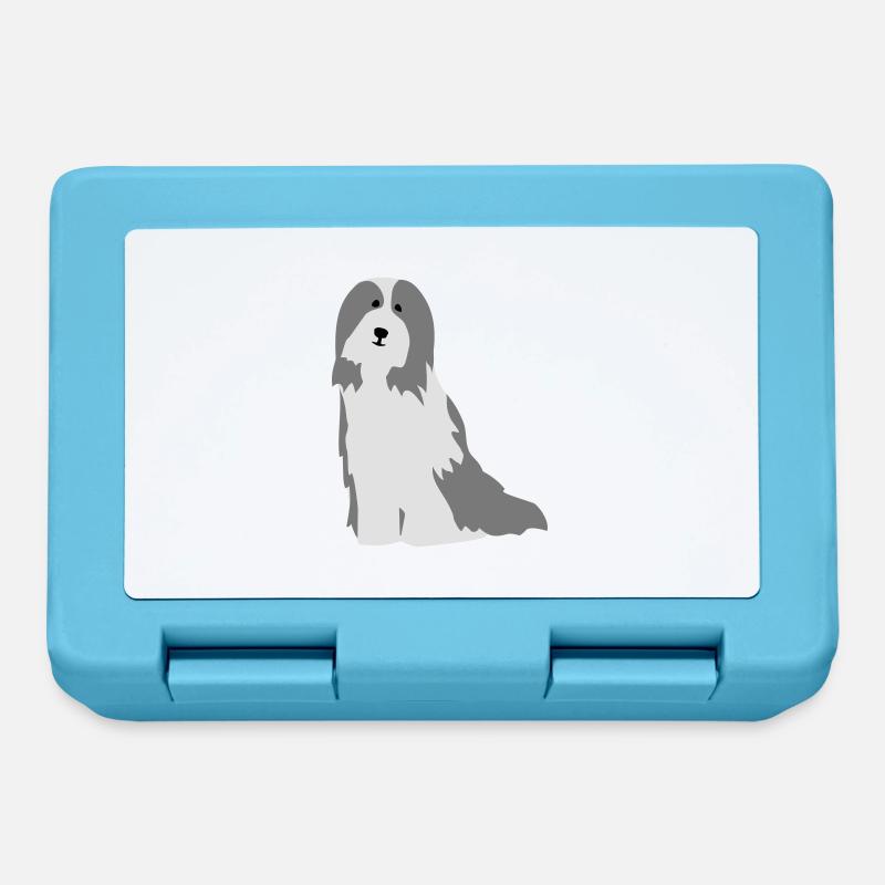 Bearded Collies - Lunchbox - sapphire blue