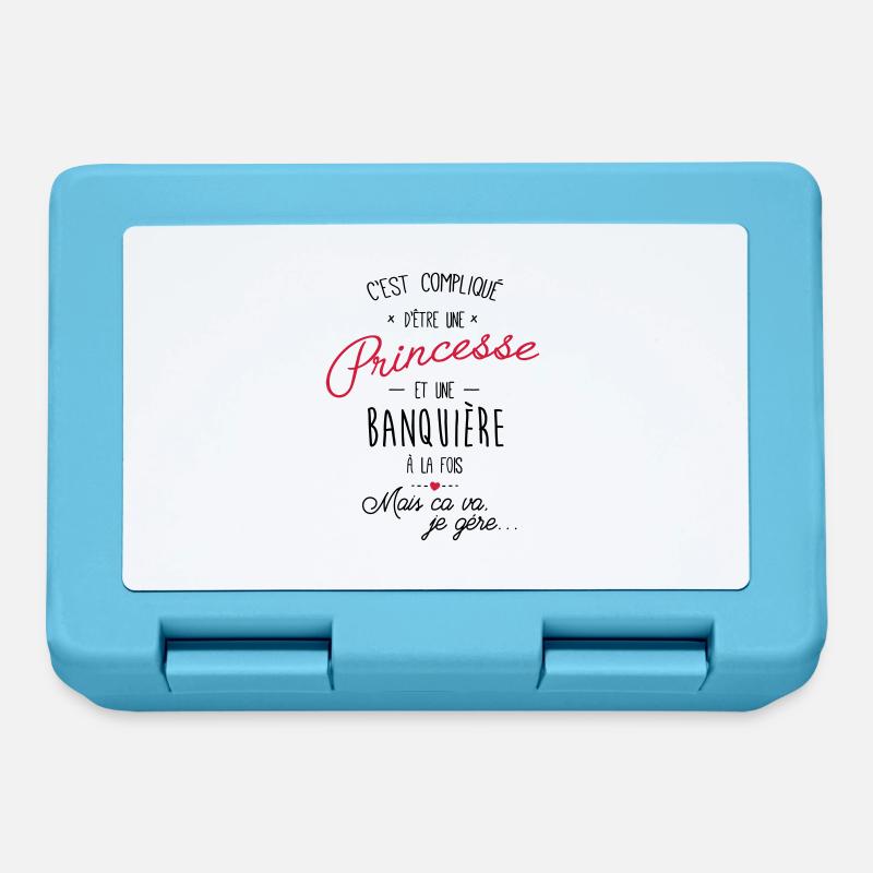 princesse et banquiere - Boîte à goûter - bleu saphir