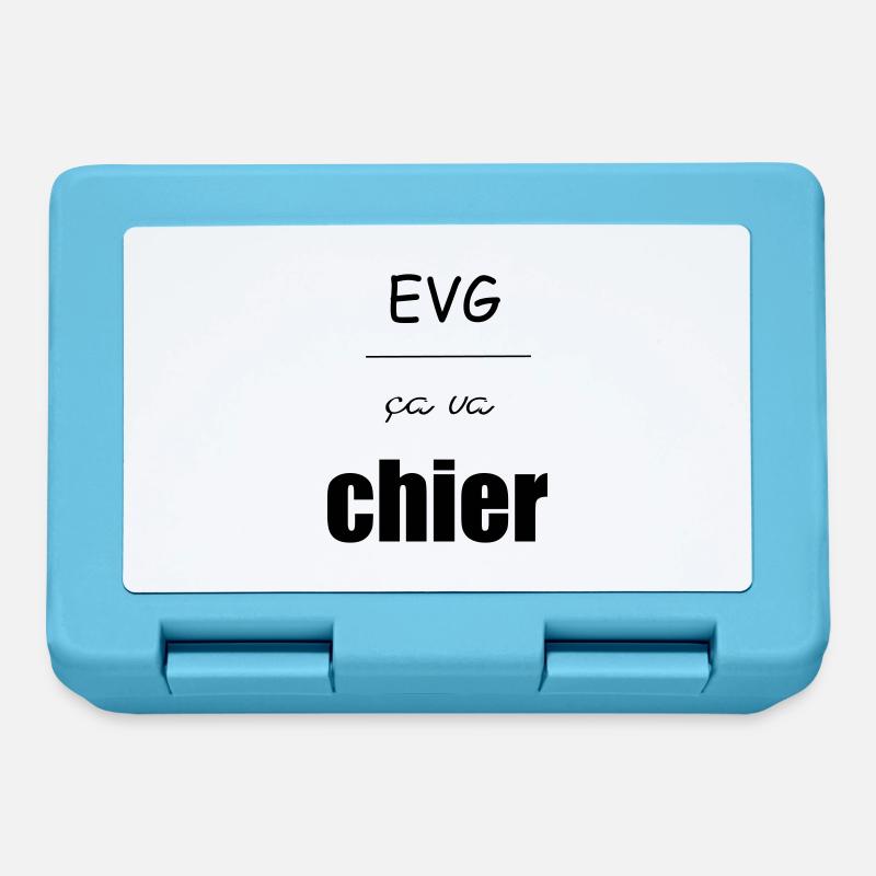 EVG ca va chier - Boîte à goûter - bleu saphir