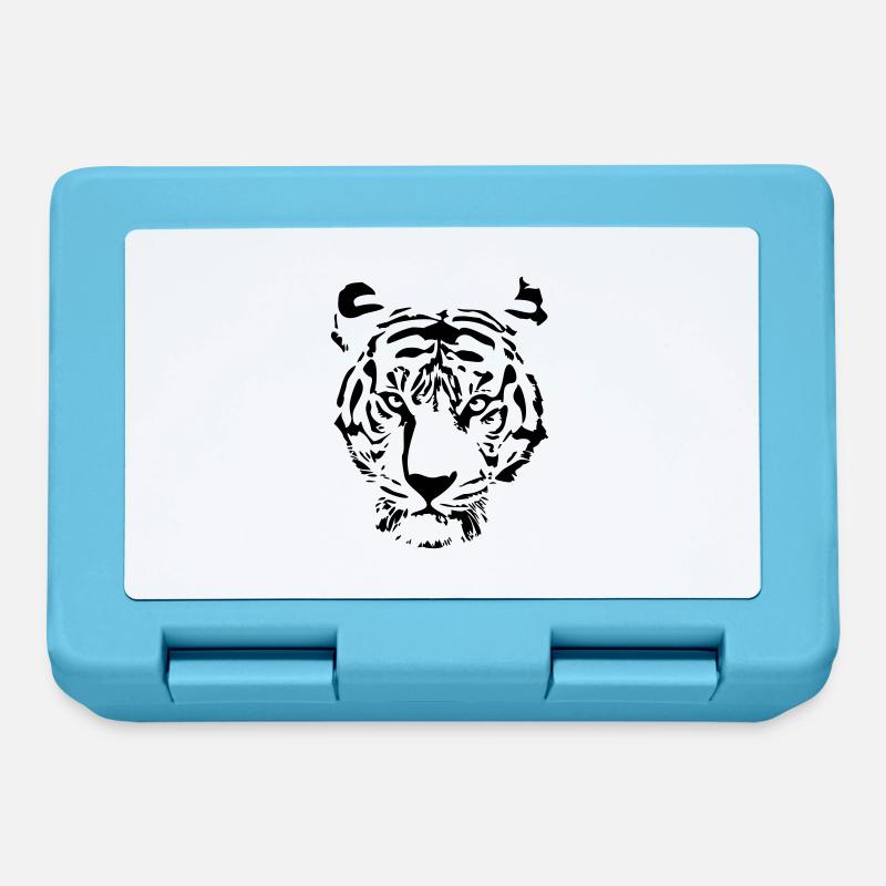 white tiger - Lunchbox - sapphire blue