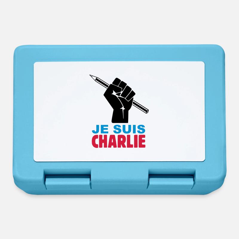 je suis charlie - Boîte à goûter - bleu saphir