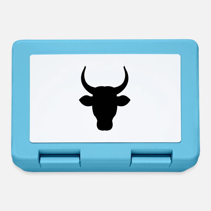 Taureau Camarguais - Boîte à goûter - bleu saphir