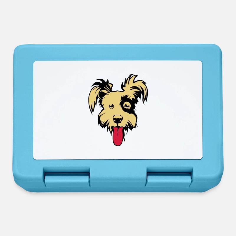 chien caniche dessin 202 - Boîte à goûter - bleu saphir