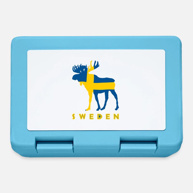 Suède Moose Suède vacances drapeau bannière - Boîte à goûter - bleu saphir