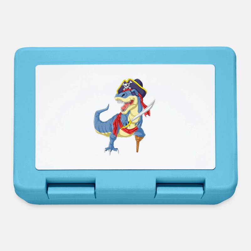 dinosaure pirate - Boîte à goûter - bleu saphir
