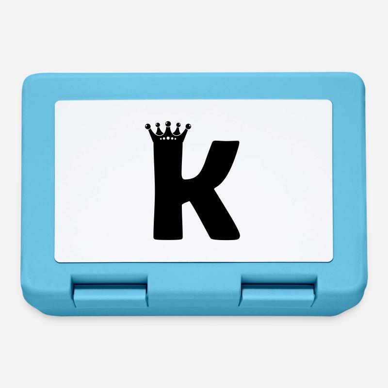 buchstabe K krone - Brotdose - Saphirblau