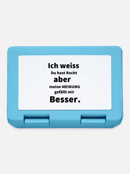 Ich weiss du hast Recht - Brotdose - Saphirblau