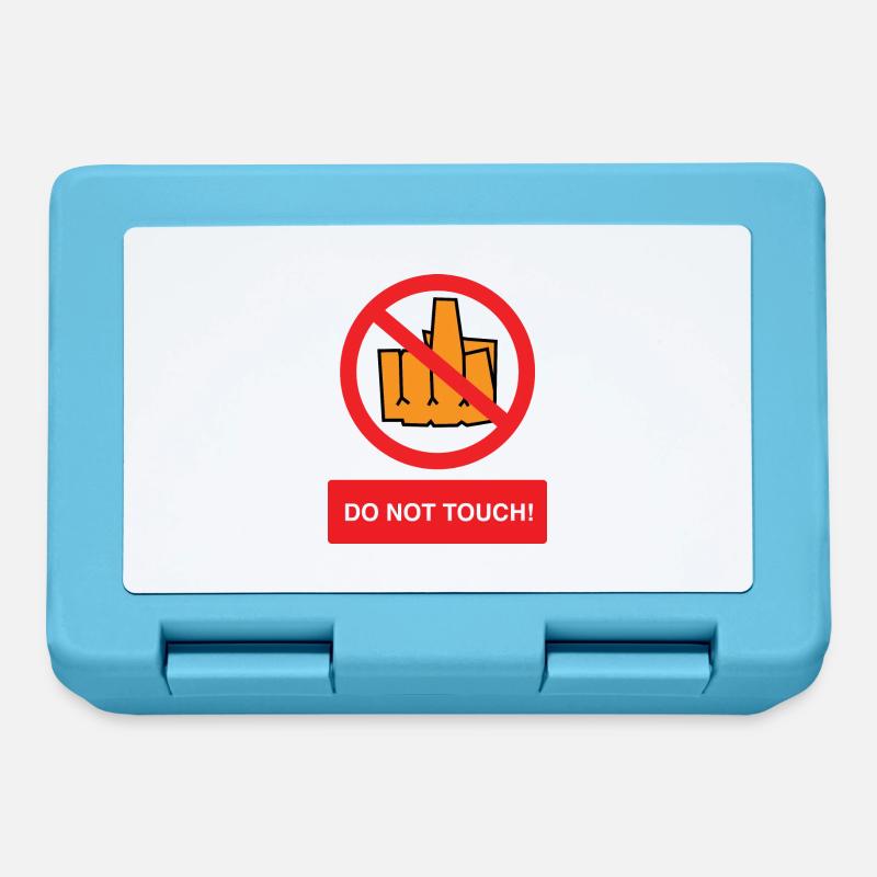 don't touch - do not touch - Lunchbox - sapphire blue