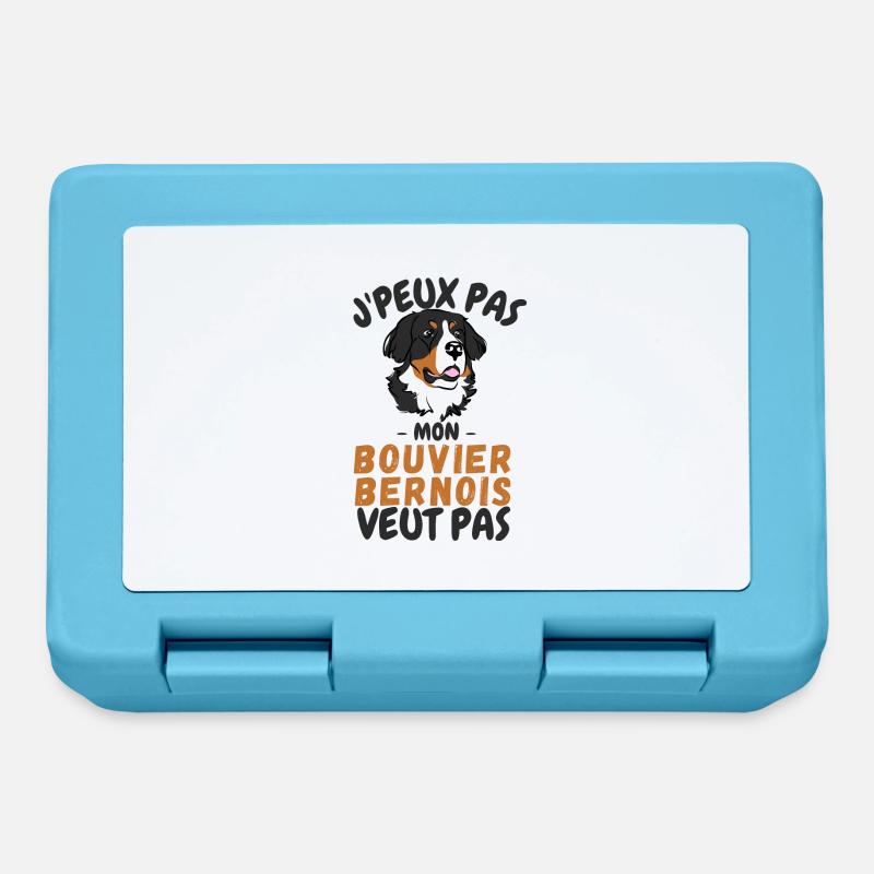 Chien bouvier bernois - Boîte à goûter - bleu saphir
