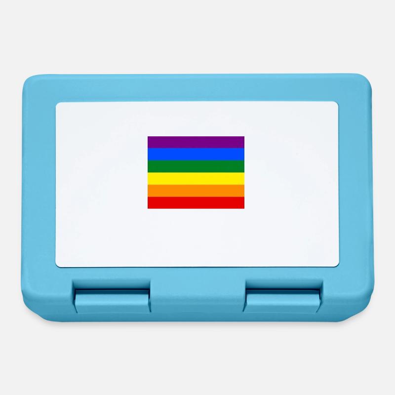 Regenbogenfahne - Brotdose - Saphirblau