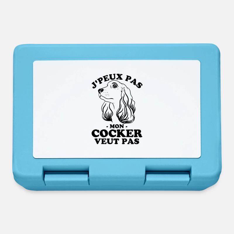 Je PEUX PAS MON COCKER VEUT PAS 3 - Boîte à goûter - bleu saphir