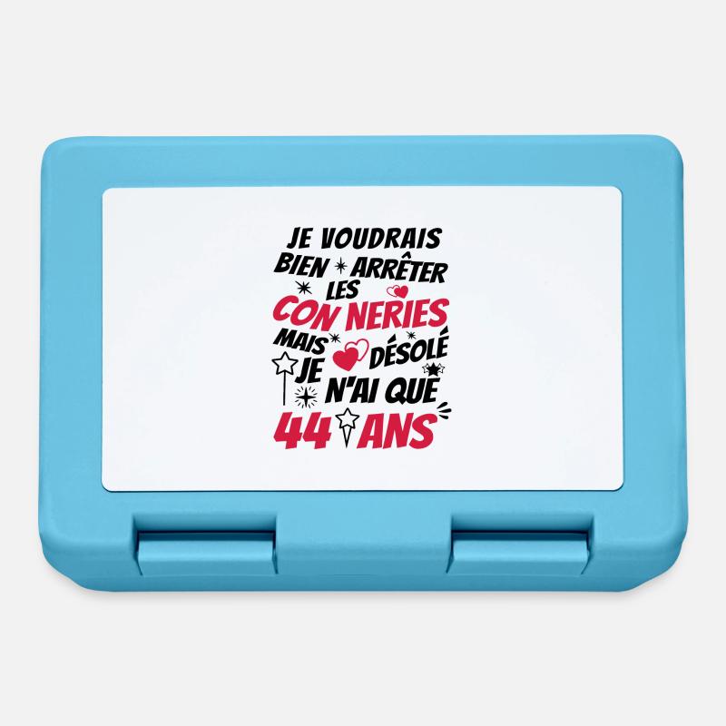 connerie 44 ans / humour anniversaire 44 ans - Boîte à goûter - bleu saphir