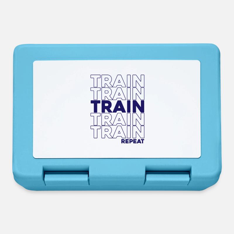 Train Train Train Repeat Workout Edition - Boîte à goûter - bleu saphir
