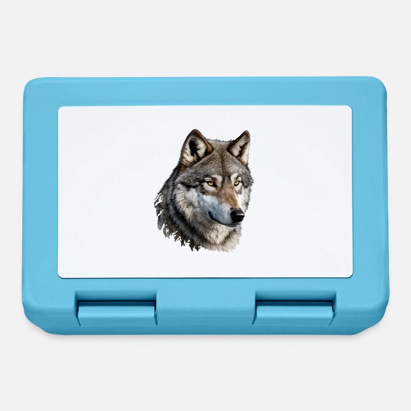 Le loup - Boîte à goûter - bleu saphir