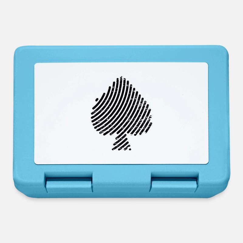 Empreinte digitale du symbole de pique - Boîte à goûter - bleu saphir