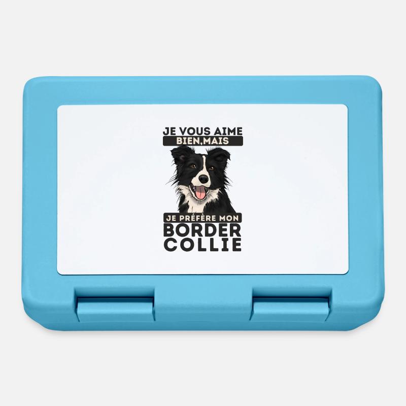 je préfère mon Border collie 1 - Boîte à goûter - bleu saphir