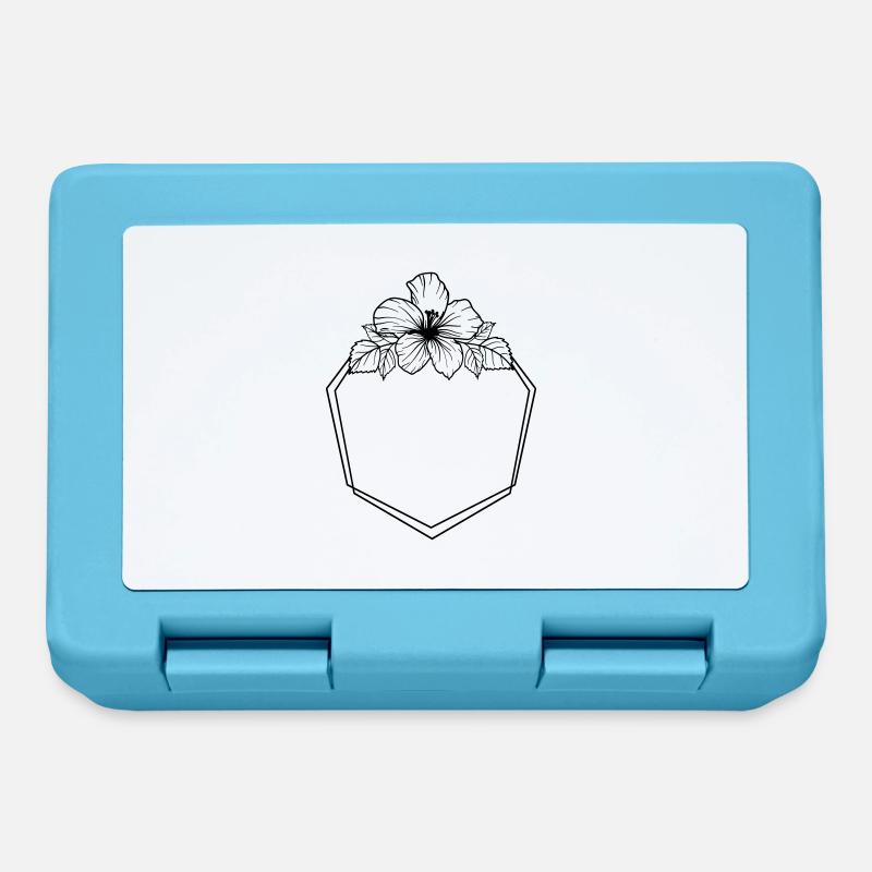Hibiscus Boho Flower 7 - Lunchbox - sapphire blue