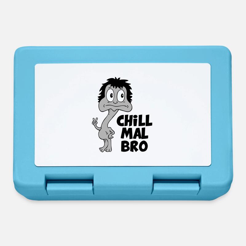 Sprüche Lustige Comic Chill mal Bro - Brotdose - Saphirblau