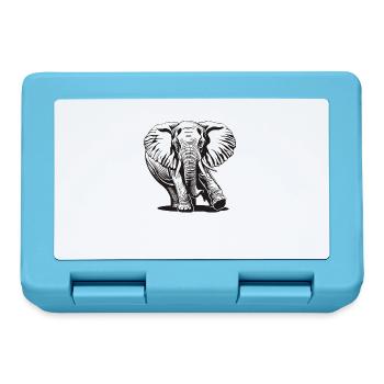 Éléphant, Éléphant, Animal, Zoo, Afrique, Safari, Savane - Boîte à goûter - bleu saphir - Devant