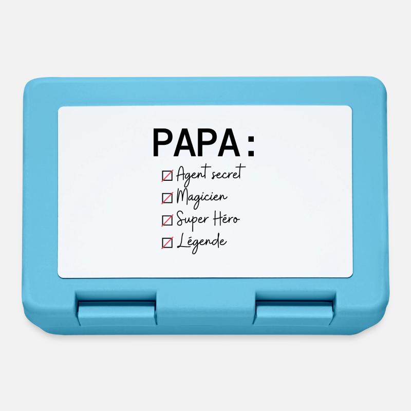 Tee-shirt pour PAPA - Boîte à goûter - bleu saphir