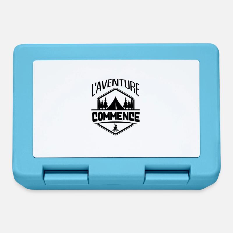 L aventure commence - Boîte à goûter - bleu saphir