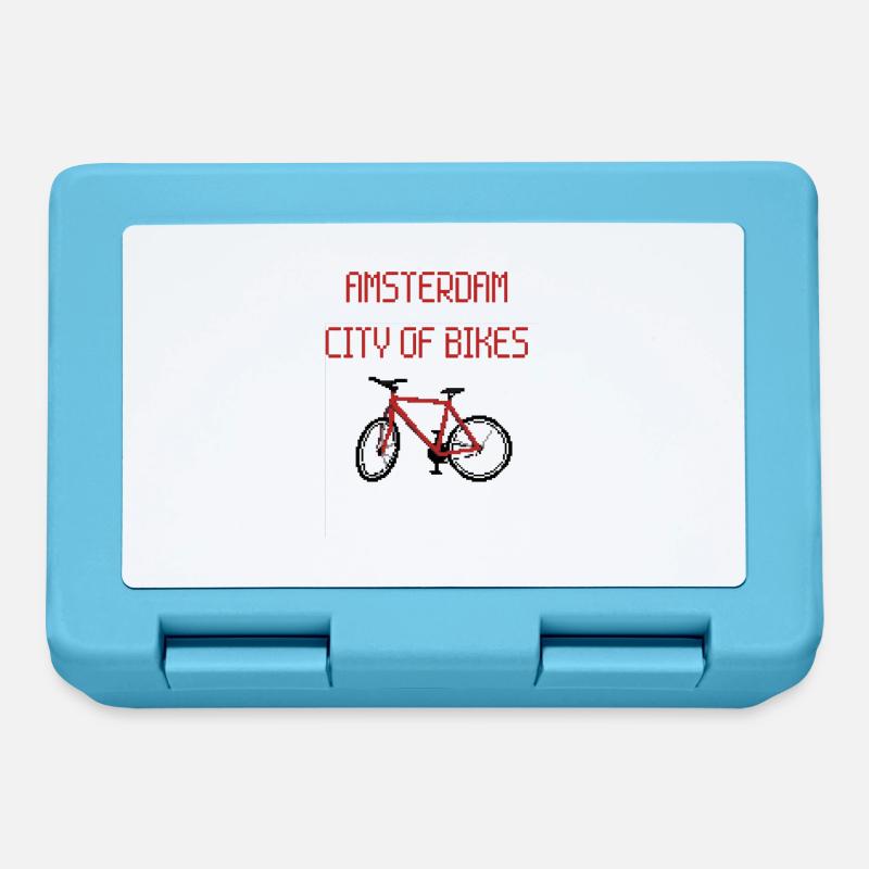 Vélo Amsterdam - Pixel Red - Boîte à goûter - bleu saphir