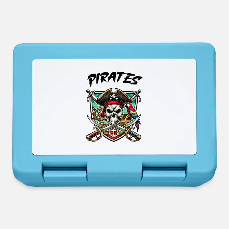 Pirates - Boîte à goûter - bleu saphir