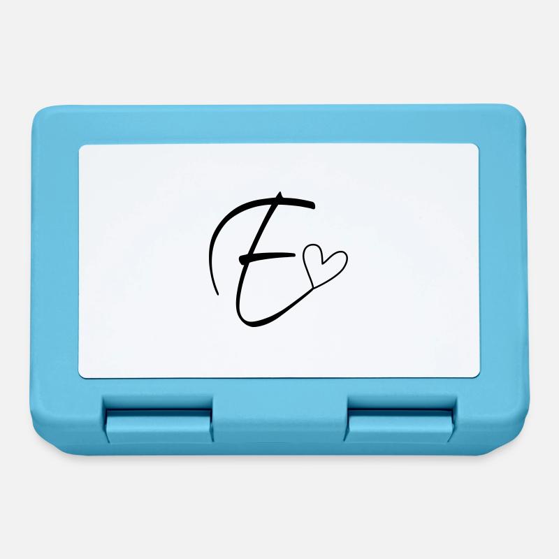 Buchstabe E Buchstabe-E Kalligrafie - Brotdose - Saphirblau
