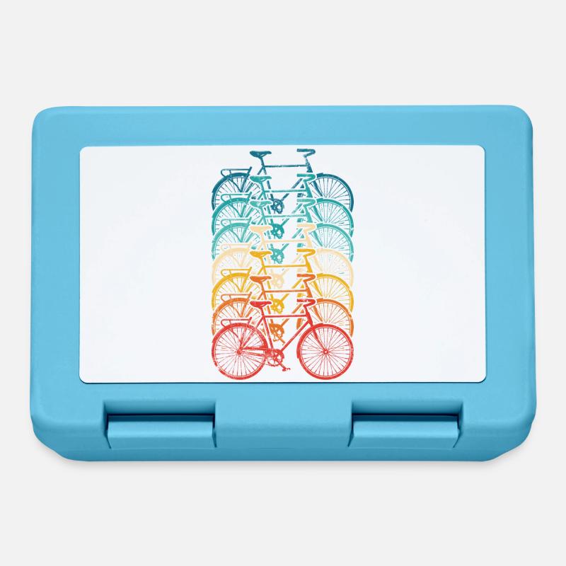 Rainbow Bike Stack Gradient - Lunchbox - sapphire blue