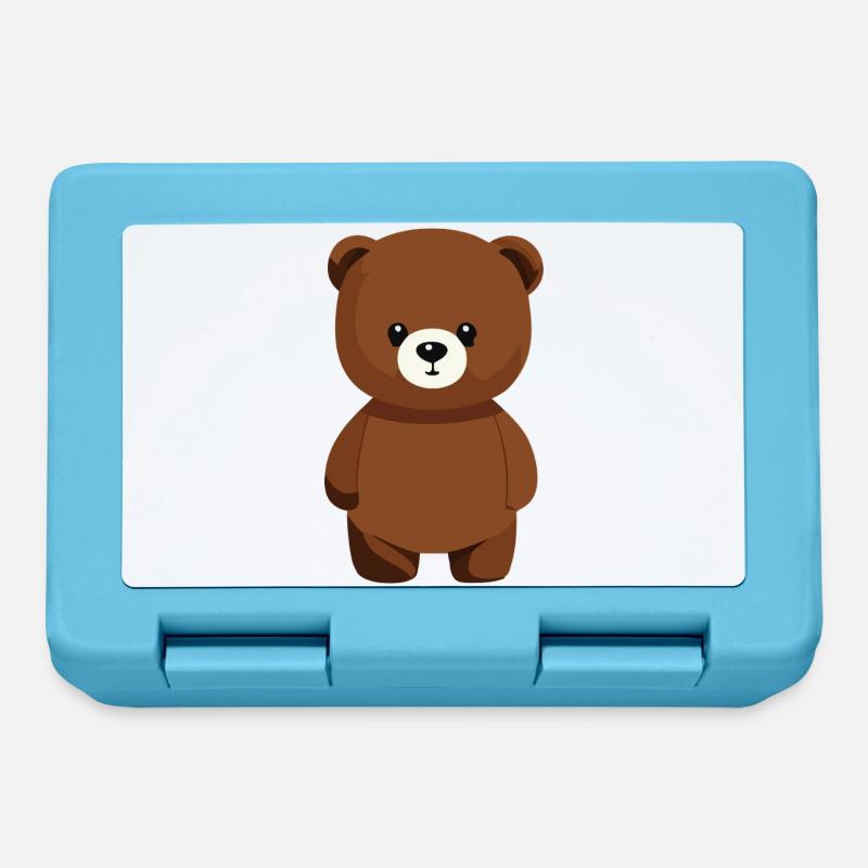 Cartoon Bear - Lunchbox - sapphire blue