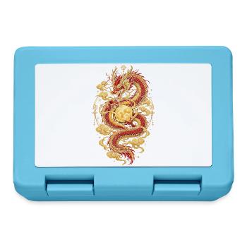 Chinesischer Drache – Sternzeichen Tierhoroskop - Brotdose - Saphirblau - Vorne