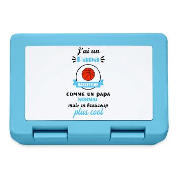 J'ai un papa basketteur, cadeau de naissance - Boîte à goûter - bleu saphir - Devant