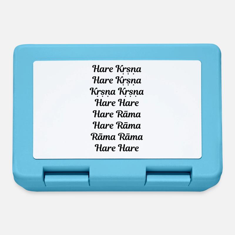 Hare Krishna - Maha mantra - Lunchbox - sapphire blue