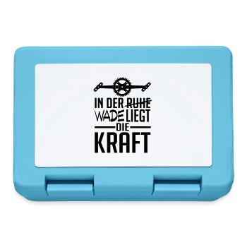 In der Wade liegt die Kraft - Brotdose - Saphirblau - Vorne